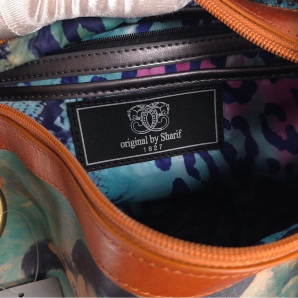NWT‎ Original by Sharif 1827 Handbag Leather Hand Painted Susanna Lunden Art - Picture 11 of 16